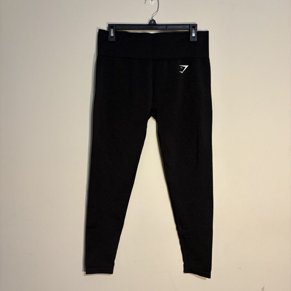Gymshark Women's Black High Waisted Seamless Leggings Large Ankle length 7/8